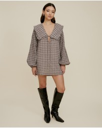 The Fated - Montant Check Mini Dress