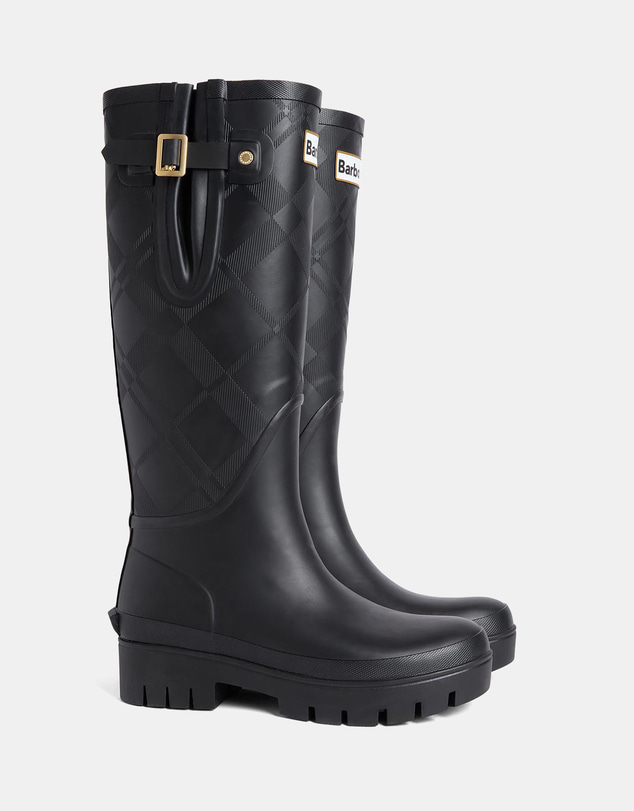 Barbour - Leighton Tartan Tall Welly Boots