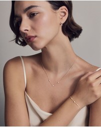 SAINT VALENTINE - Heart & Pearl Necklace - Silver