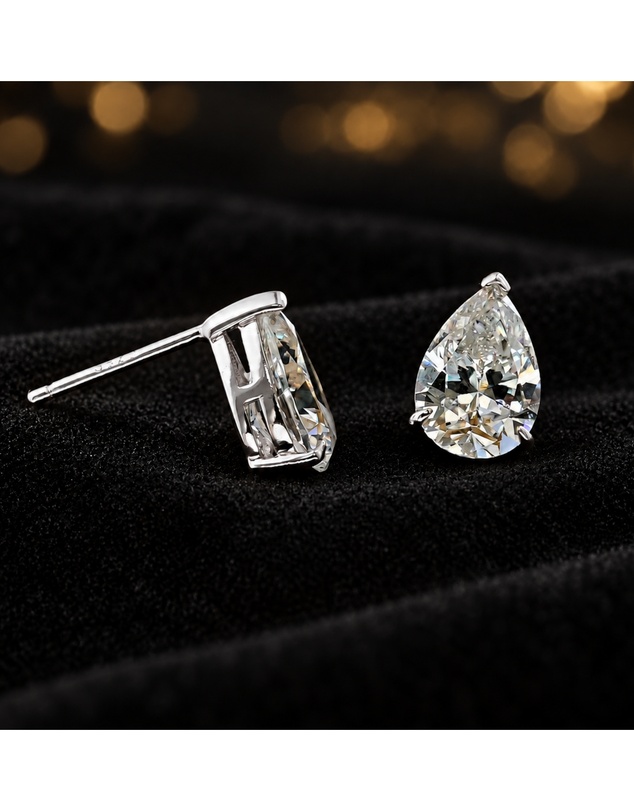 Honey and Beau - Crystal Teardrop Earrings
