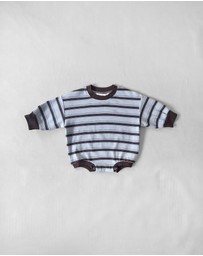 Tiny Trove - Mattie Stripe Cotton Bodysuit - Babies