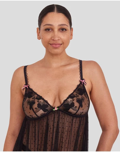 Bras N Things - Enchanted Desdemona Babydoll - Black