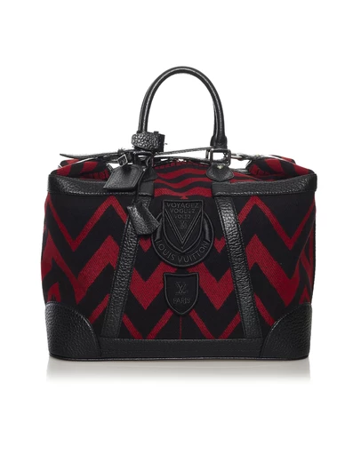 Pre-Loved by Azura Reborn - Pre-Loved Louis Vuitton Grimaud Vail Blanket Wool and Leather Trim Top Zip Bag
