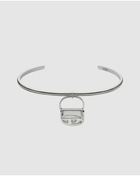 Diesel - Oval D Logo Silver-Tone Bracelet