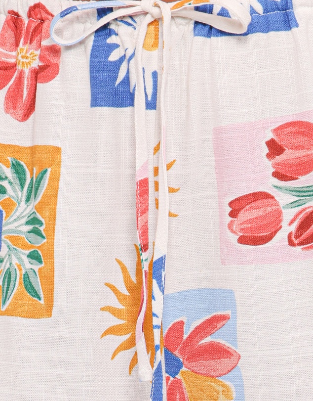 Petal & Pup - Amicia Wide Leg Pant - Tulip Stamp