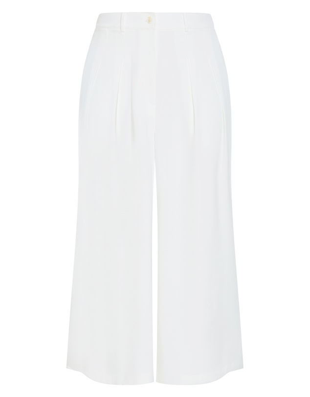 City Chic - Plus size Abbie Crop Pant - ivory