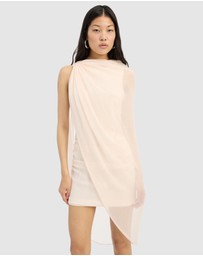 ROTATE - Chiffon Mini Cape Dress