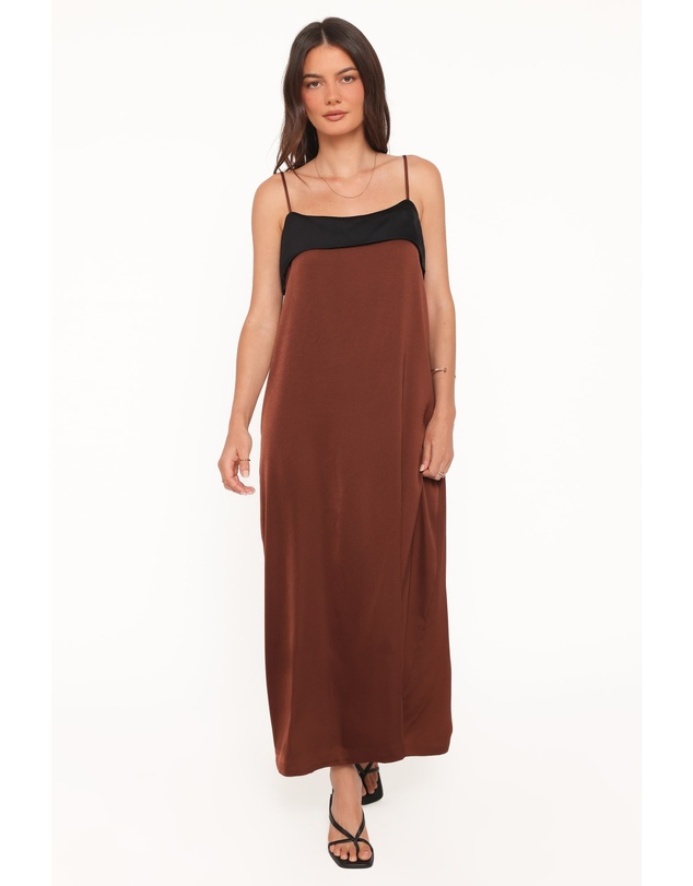 Petal & Pup - Cartia Midi Dress - Black/Brown