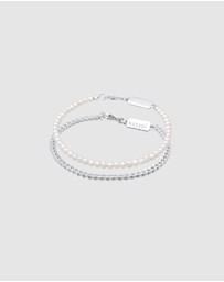 Kuzzoi - ICONIC EXCLUSIVE - Bracelet Ball Cultured Freshwater Pearls 925 Sterling Silver