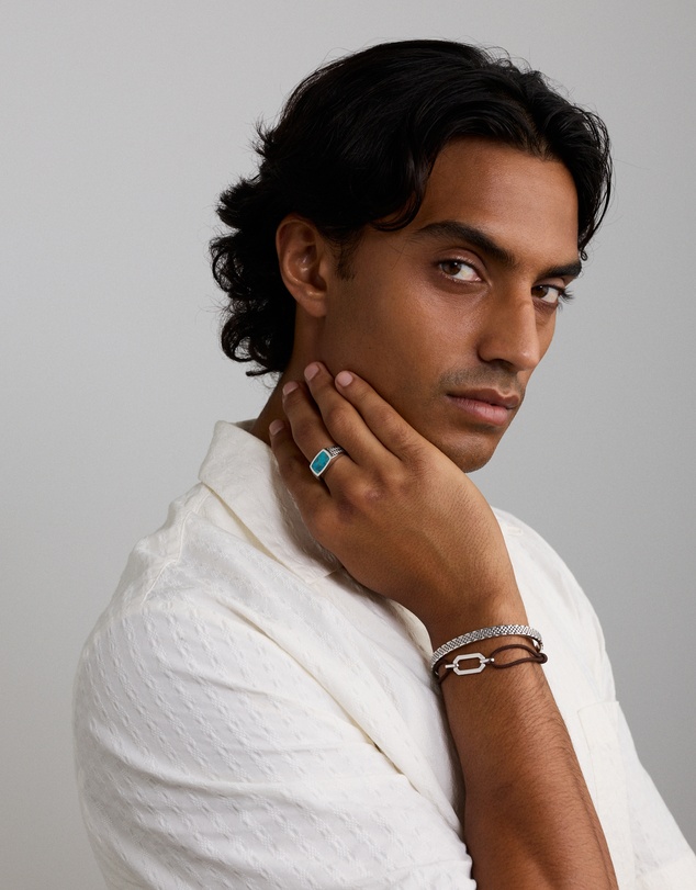 Michael Hill - Turquoise Signet Ring in Sterling Silver
