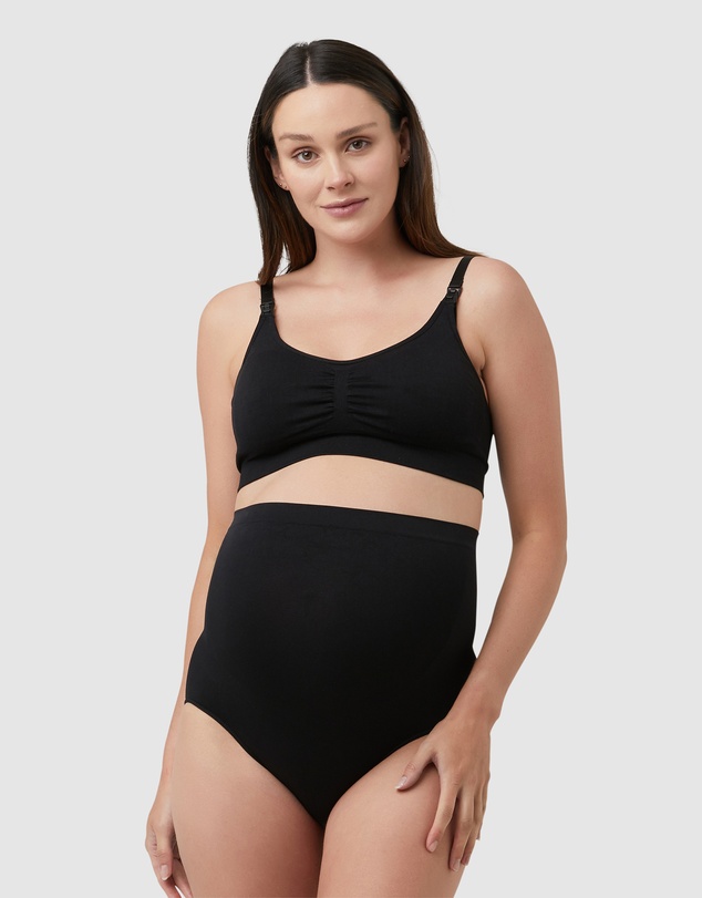 Ripe Maternity - Seamless Pumping & Nursing Bra Black
