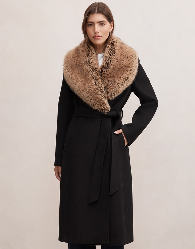 Forever New - Shelby Faux Fur Collar Coat