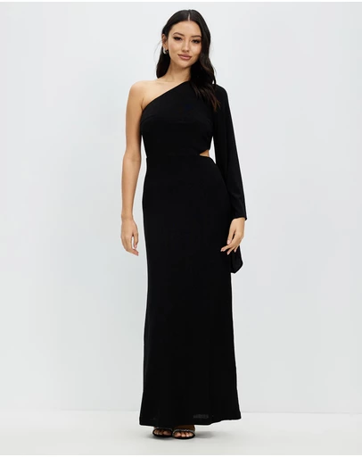 Romance by Honey and Beau - Farrah One Sleeve Maxi Dress