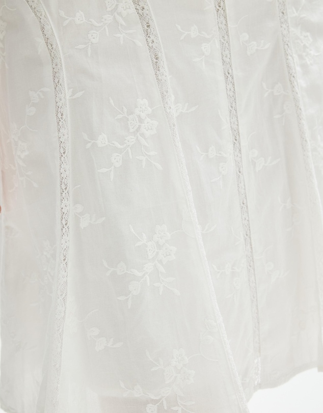 Minima Esenciales - Masson Cotton and Lace Midi Skirt