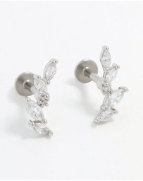 Lovisa - Surgical Steel Marquise Crawler Flat Back Studs
