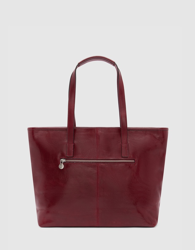 Florence - The Beatrice Red Leather Tote Laptop Bag