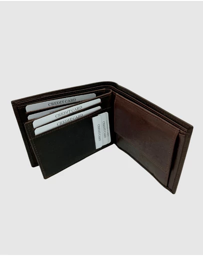 Jacaru - Jacaru 5786 Kangaroo Leather Flap Wallet