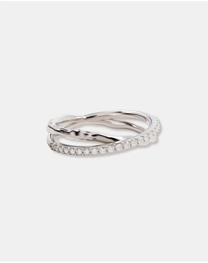 By Charlotte - Entwined Hearts Ring
