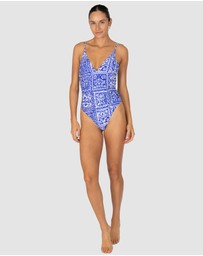 Baku Swimwear - Havana Deep V Neck One Piece Swimsuit