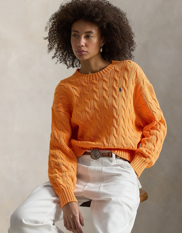 Polo Ralph Lauren - Cable-Knit Cotton Crewneck Sweater