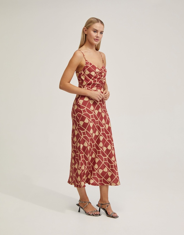 Oxford - Loren Geo Print Slip Dress