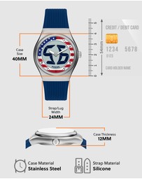 Fossil - Archival Big Tic Blue Analogue-Digital Watch