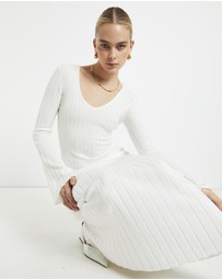 Subtitled - Sophie Long Sleeve Rib Knit Dress