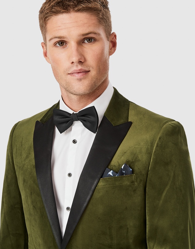 Politix - Slim Fit Satin Peak Lapel Tuxedo Jacket