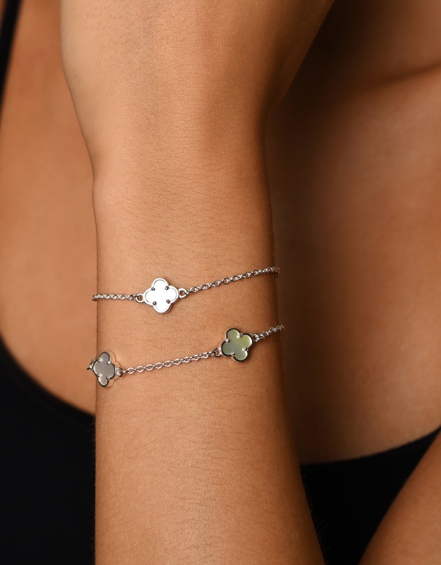 Von Treskow - Double Clover (Mother of Pearl) Bracelet