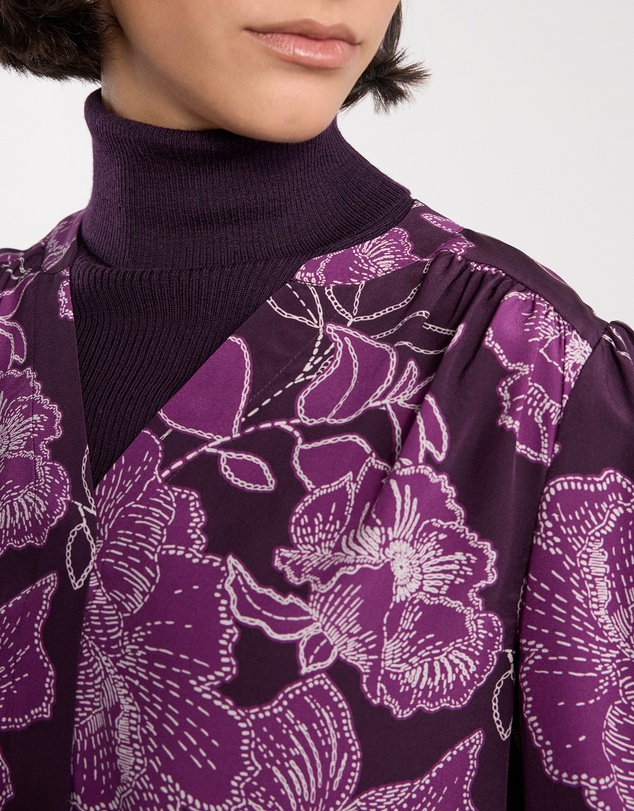David Lawrence - Garnet Silk Blouse