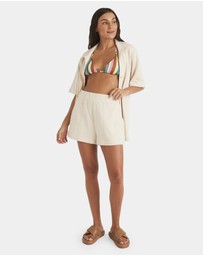 Roxy - Womens Always Sunny Elastic Waist Shorts
