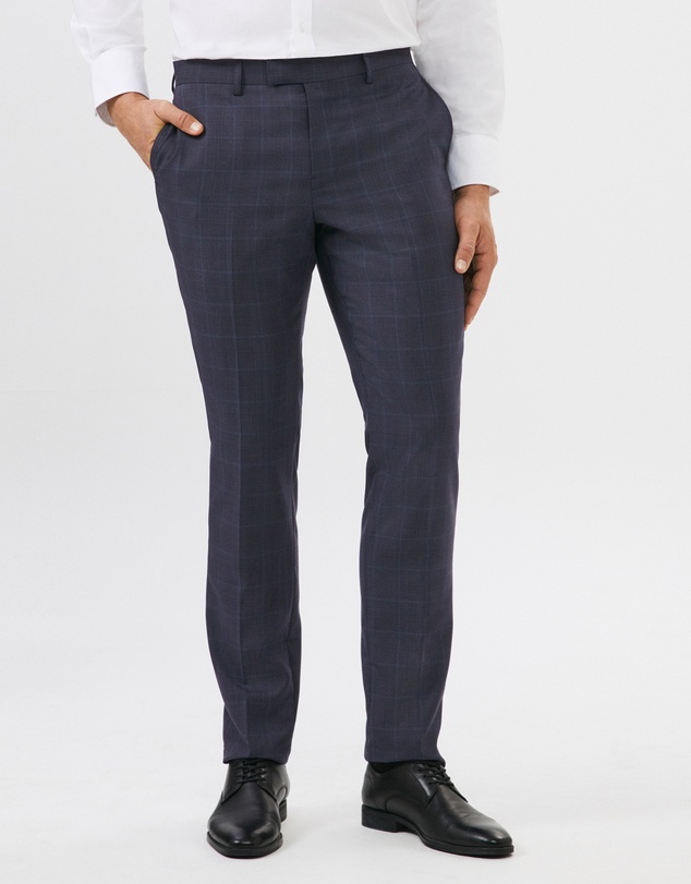 Van Heusen - Wool Blend Check Suit Pant