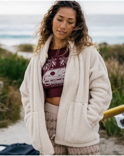 Billabong - Womens Sweet Ride Zip Fleece Top