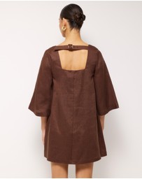AERE - Nora Linen Mini Shift Dress