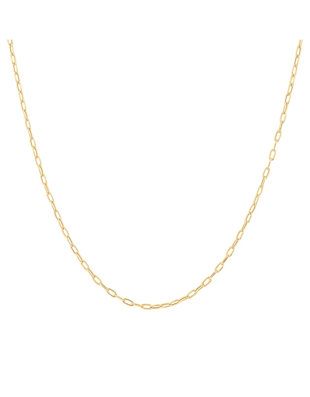 Michael Hill - 45cm (18”) 2mm-2.5mm Width Hollow Paperclip Chain in 10kt Yellow Gold