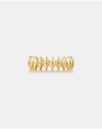 Ania Haie - Ania Haie Gold Half Pave Sparkle Ring