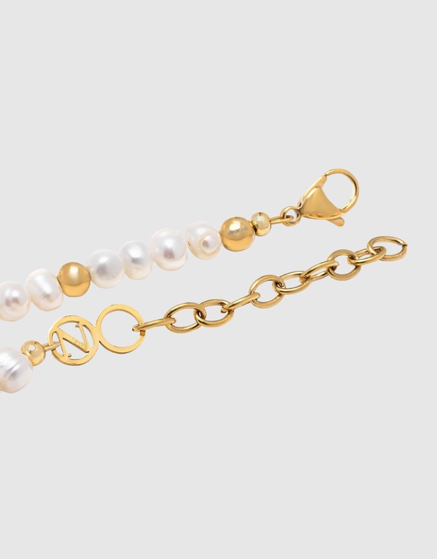 Nialaya Jewellery - Men's Angel Pearl Choker