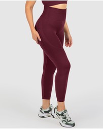 B Free Intimate Apparel - Double Racer Padded Sports Bra & High Waist Full Length Leggings Set