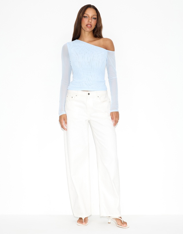 Dazie - Alina Asymmetrical Mesh Top