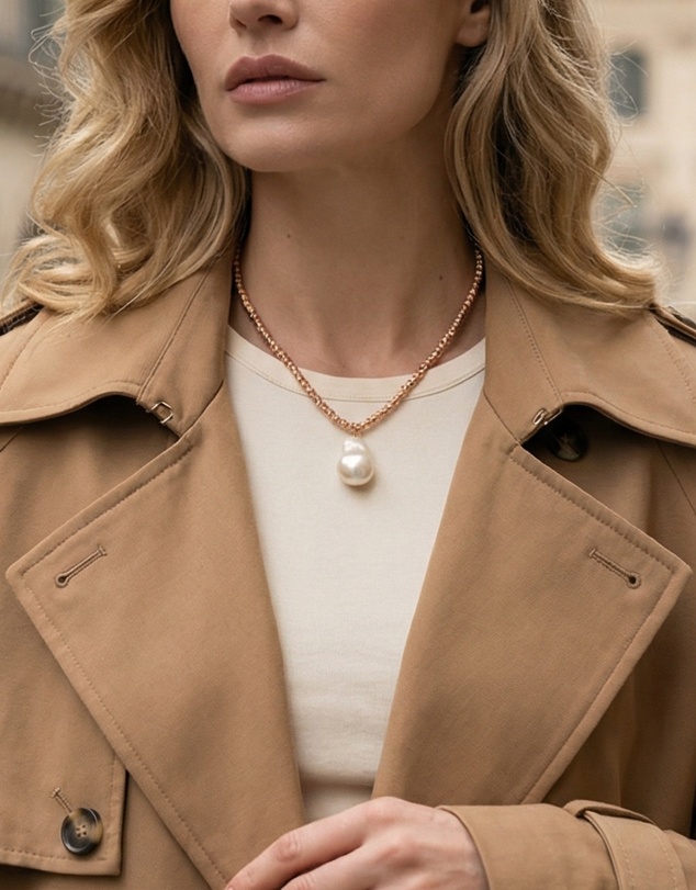 Izoa - Odette Drop Pearl Necklace