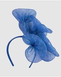 Max Alexander - Large Lilly Royal Blue Flower Fascinator