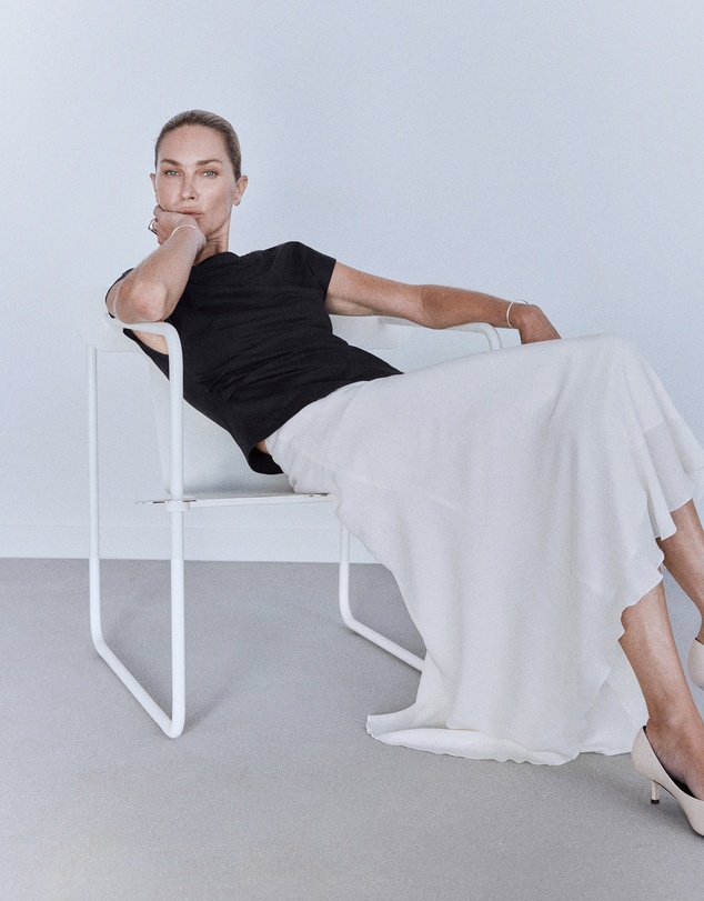 M.N.G - Cotton T-Shirt with Asymmetrical Hem