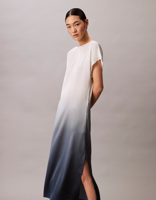 Calvin Klein - Satin Printed Relaxed Dress