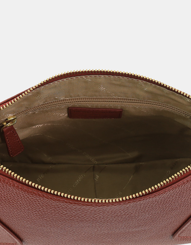 Pierre Cardin - Pierre Cardin Genuine Leather Soft Pebbled Crossbody Bag