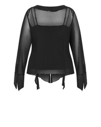 City Chic - Vivid Mesh Top