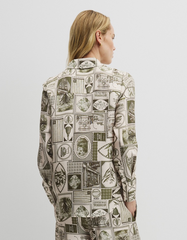 Country Road - Print Silk Blouse