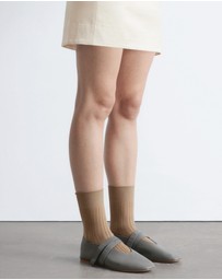 & Other Stories - Cross-Strap Leather Ballet Flats