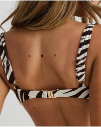 Vacay Swimwear - Rhodes Top Zebra Brown