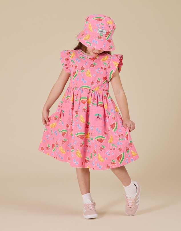 Goldie + Ace - Fruit Salad Lyla Dress - ICONIC EXCLUSIVE - Babies-Kids