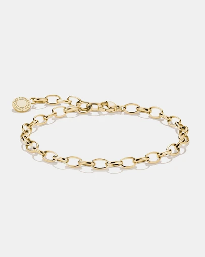 THOMAS SABO - Gold-Tone Stainless Steel Charm Club Anchor Chain Bracelet